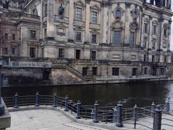 View of canal in city