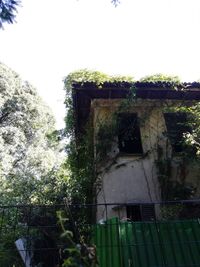 Low angle view of old building against sky