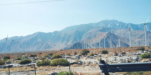 Panoramic view of landscape and mountains against sky