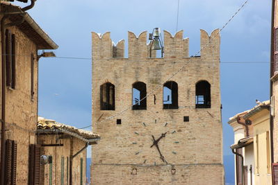 Low angle view of building against sky