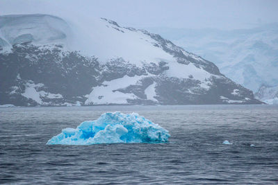 Scenic view of frozen lake