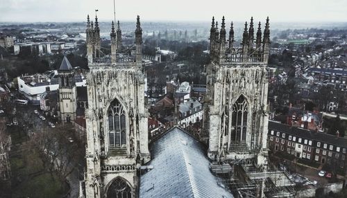 High angle shot of townscape