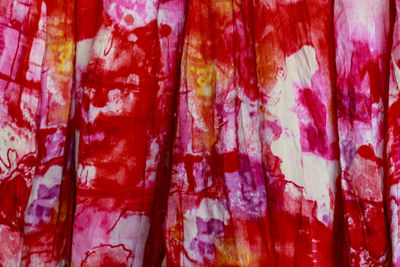 Full frame shot of red wall