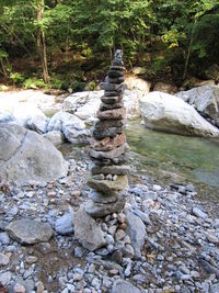 Stack of stones in stream
