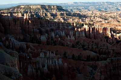 Aerial view of rock formations