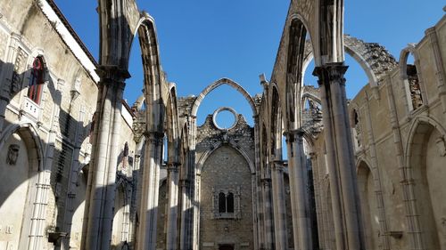 Low angle view of historic building against sky