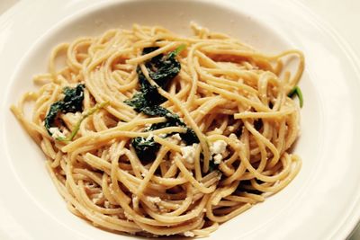 Close-up of noodles in bowl