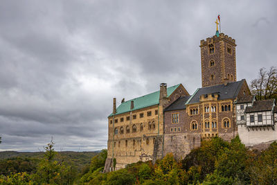 Low angle view of historical building against sky