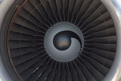 Close-up of airplane fan