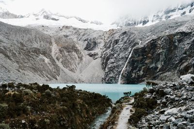 Scenic view of snow covered landscape