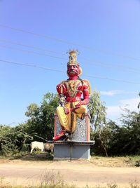 Low angle view of statue