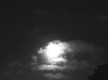 Low angle view of moon in sky