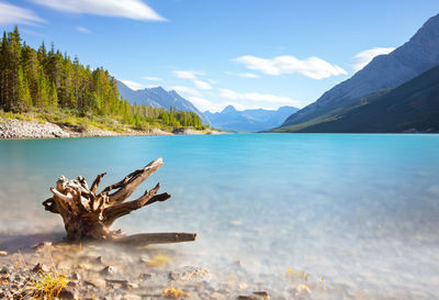 Scenic view of lake against mountain