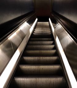 High angle view of escalator at subway station