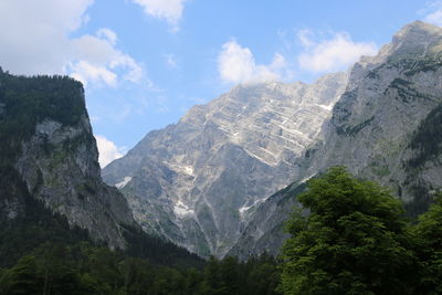 Scenic view of rocky mountains against sky