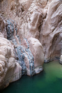 Rock formations in sea