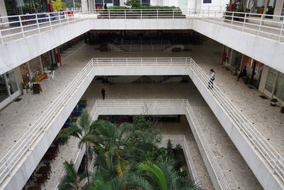High angle view of bridge