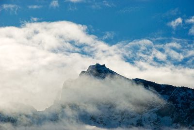 A view of the peak of watzman mounatin from salzburg, austria