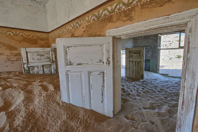 Interior of abandoned building