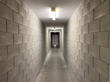 Empty corridor of building