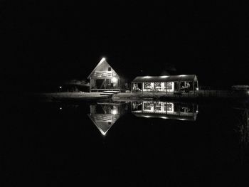 Reflection of built structures in water