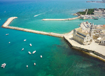 High angle view of swimming pool