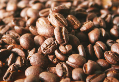 Full frame shot of roasted coffee beans