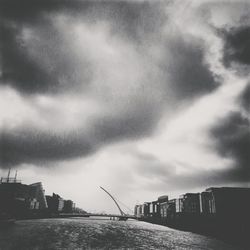 Built structure against cloudy sky