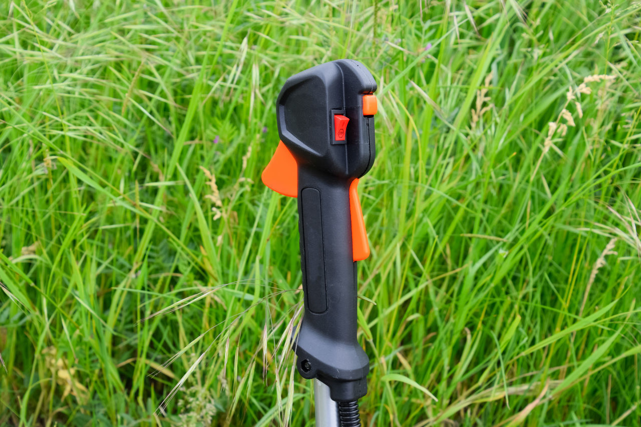 CLOSE-UP OF HUMAN HAND ON GRASS