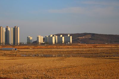 View of factory against clear sky