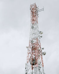 Tower in the white sky