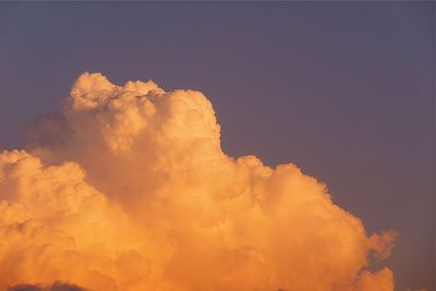 Low angle view of sky at sunset