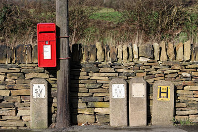 Information sign on wall