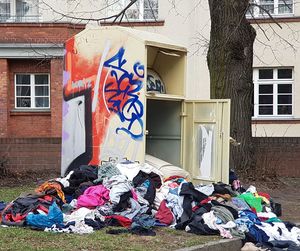 Graffiti on abandoned house