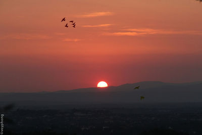 Sunset over mountain