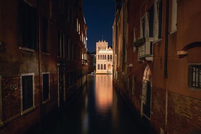 Narrow alley amidst buildings in city