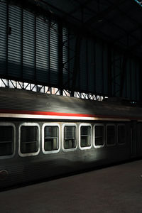 Train at railroad station platform