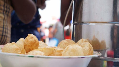 Close-up of fried food in container