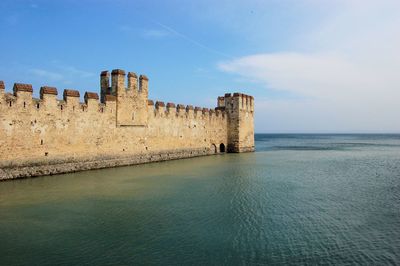 View of fort on the sea