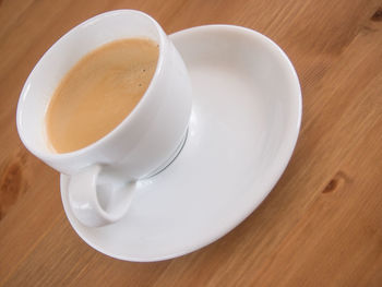 High angle view of drink in plate