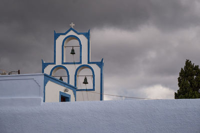 Low angle view of church against sky