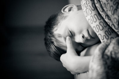 Close-up portrait of cute baby