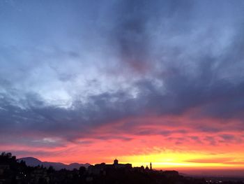 Scenic view of landscape against cloudy sky