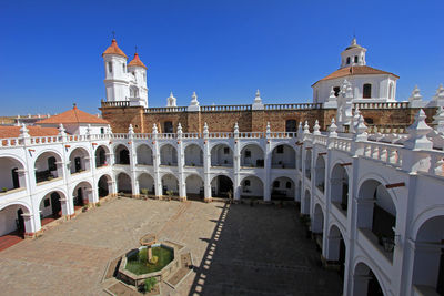 View of historic building against sky in city