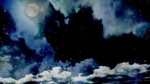 Low angle view of star field at night