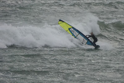 Man surfing in sea