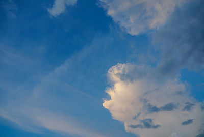 Low angle view of clouds in sky