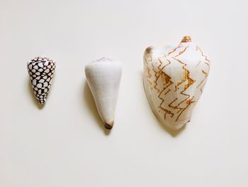 Close-up of heart shape over white background