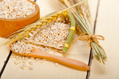 Close-up of food on table