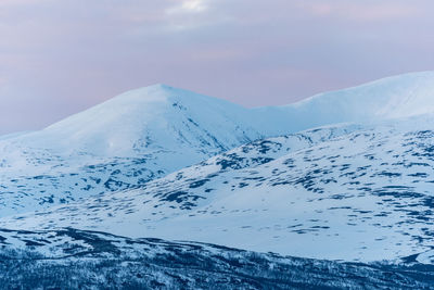 Scenic view of snowcapped mountain against sky